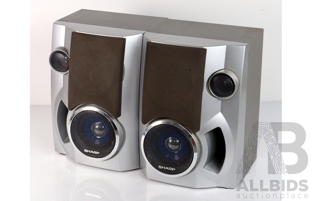 Sharpe CD BP 1700 Syste,m with Four Surround Sound Speakers
