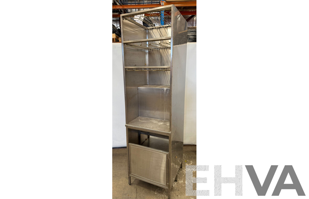 Stainless Steel Glass and Utensil  Rack and Storage