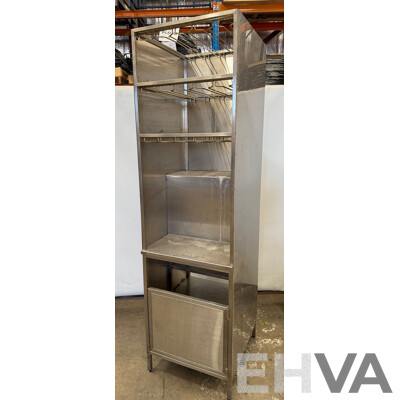Stainless Steel Glass and Utensil  Rack and Storage
