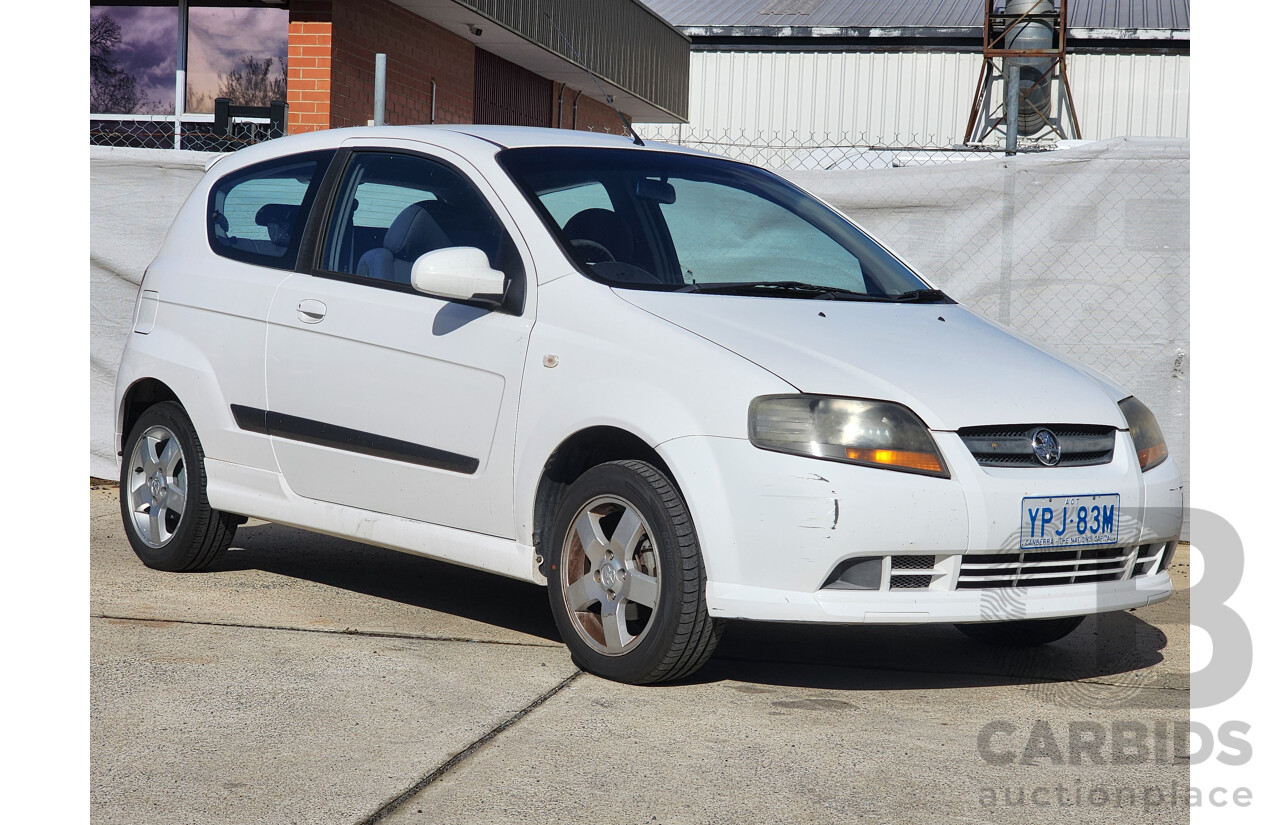 4/2008 Holden Barina  TK MY08 3d Hatchback White 1.6L
