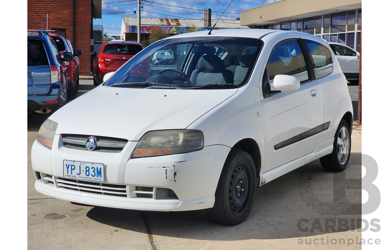 4/2008 Holden Barina  TK MY08 3d Hatchback White 1.6L