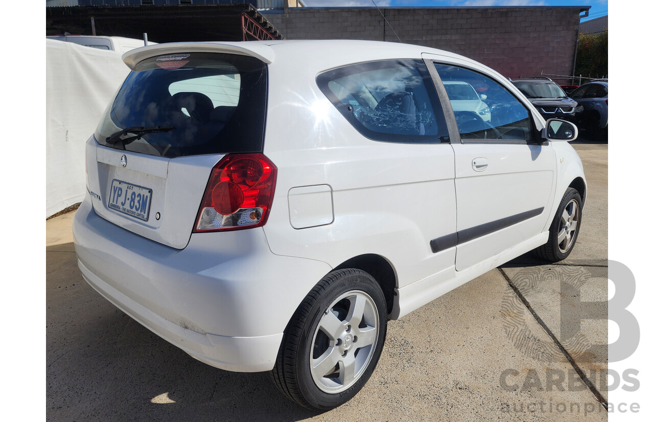 4/2008 Holden Barina  TK MY08 3d Hatchback White 1.6L