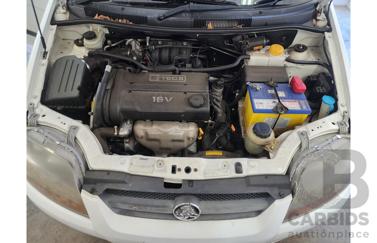 4/2008 Holden Barina  TK MY08 3d Hatchback White 1.6L