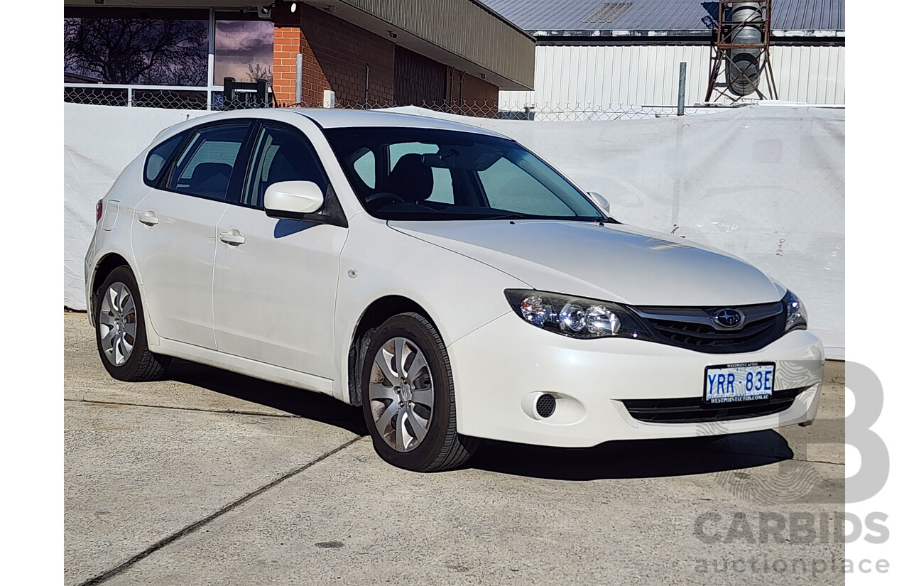 6/2010 Subaru Impreza R (awd) MY10 5d Hatchback White 2.0L
