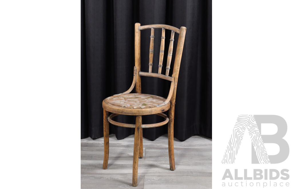 Single Antique Teak Café Chair