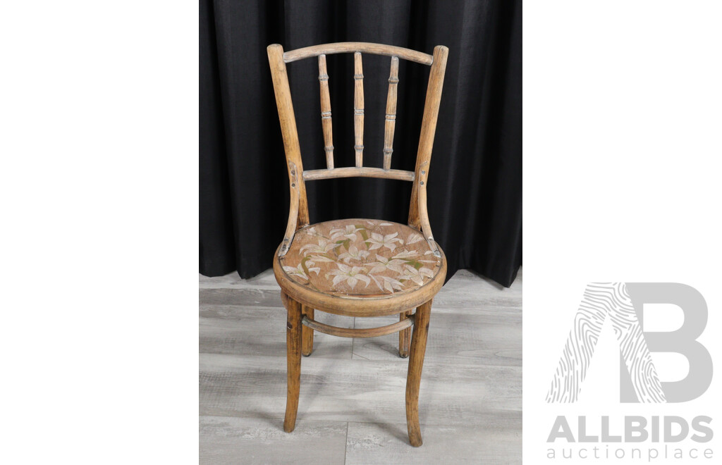 Single Antique Teak Café Chair