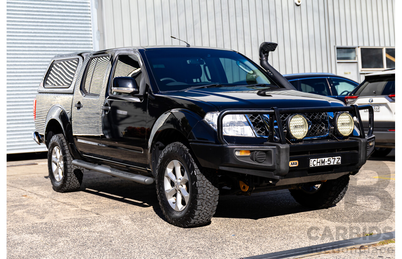 6/2012 Nissan Navara ST (4x4) D40 MY12 Dual Cab P/Up Midnight Black Metallic Turbo Diesel 2.5L