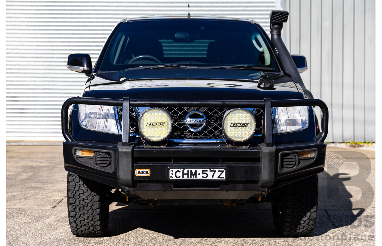 6/2012 Nissan Navara ST (4x4) D40 MY12 Dual Cab P/Up Midnight Black Metallic Turbo Diesel 2.5L