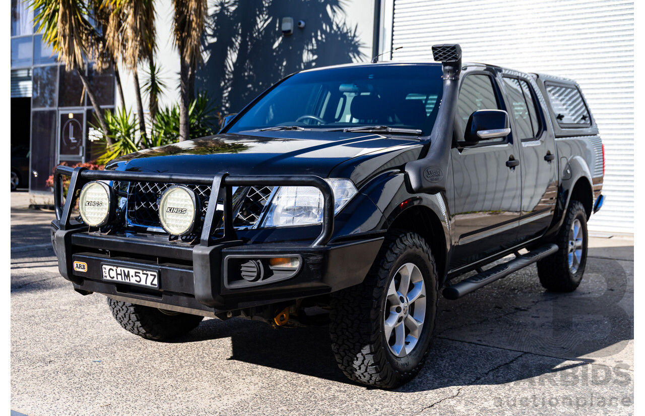 6/2012 Nissan Navara ST (4x4) D40 MY12 Dual Cab P/Up Midnight Black Metallic Turbo Diesel 2.5L