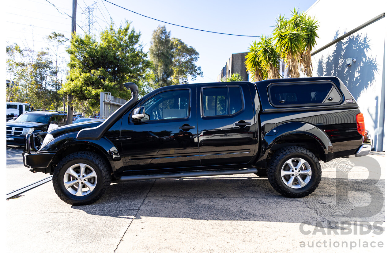 6/2012 Nissan Navara ST (4x4) D40 MY12 Dual Cab P/Up Midnight Black Metallic Turbo Diesel 2.5L