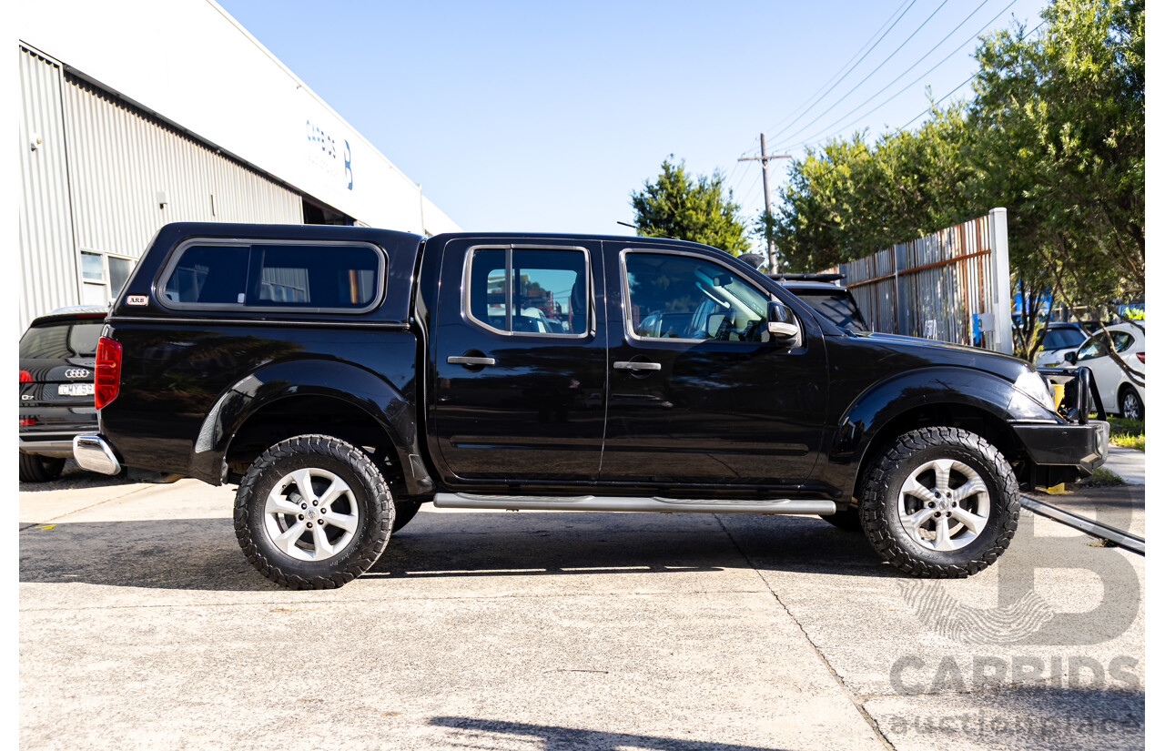 6/2012 Nissan Navara ST (4x4) D40 MY12 Dual Cab P/Up Midnight Black Metallic Turbo Diesel 2.5L