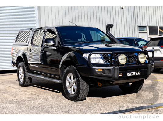 6/2012 Nissan Navara ST (4x4) D40 MY12 Dual Cab P/Up Midnight Black Metallic Turbo Diesel 2.5L