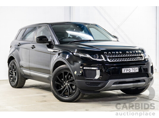 06/2017 Range Rover Evoque Td4 150 SE (AWD) LV MY17 5d Wagon Santorini Black Turbo Diesel 2.0L