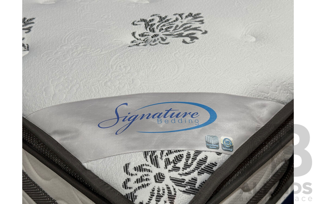 Signature Bedding Diamond Deluxe Double Bed Mattress and Ensemble with Bedside Drawers