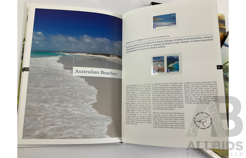 Australian 2010 and 2011 Annual Stamp Albums - Face Value $176