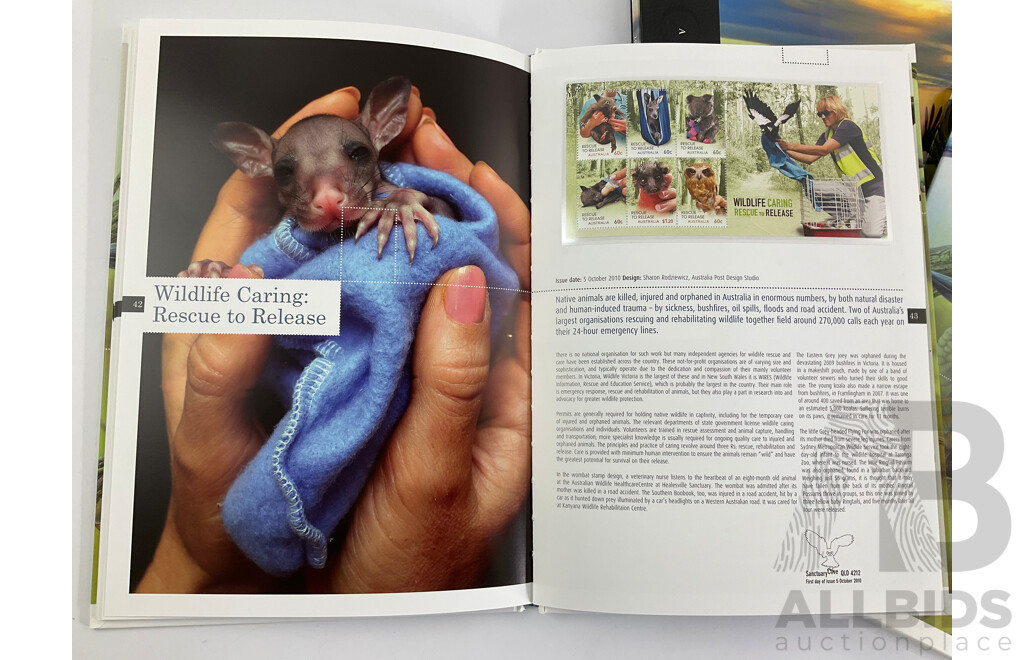 Australian 2010 and 2011 Annual Stamp Albums - Face Value $176