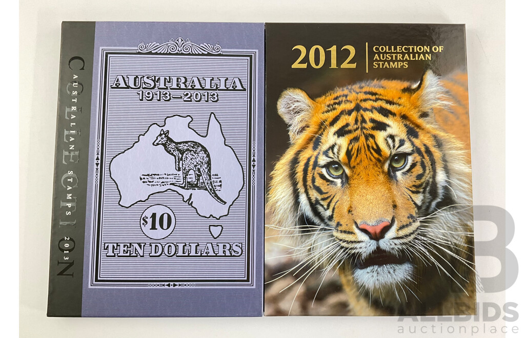 Australian 2012 and 2013 Annual Stamp Albums - Face Value $206