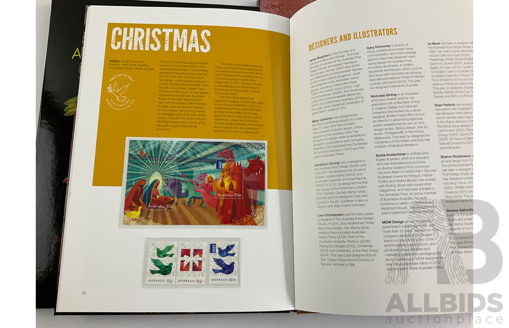 Australian 2014 and 2015 Annual Stamp Albums - Face Value $201