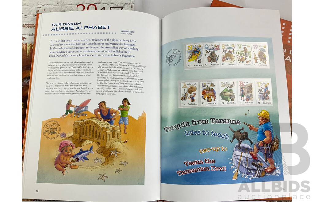 Australian 2016 and 2017 Annual Stamp Albums - Face Value $205