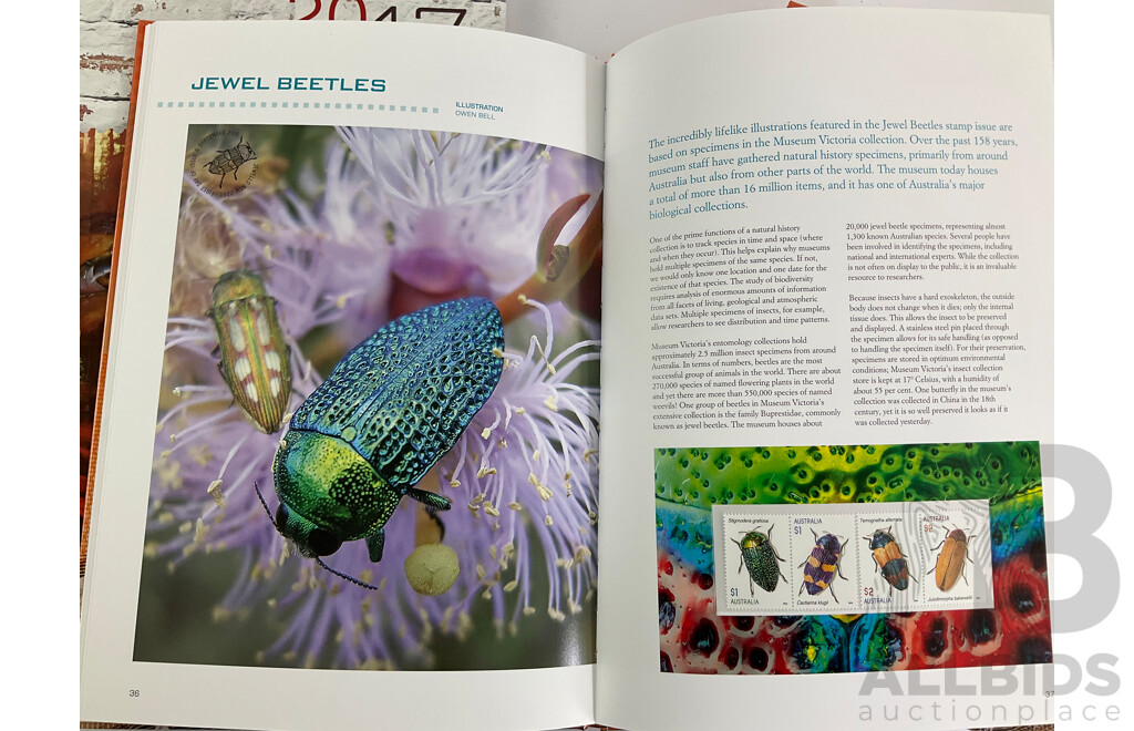 Australian 2016 and 2017 Annual Stamp Albums - Face Value $205