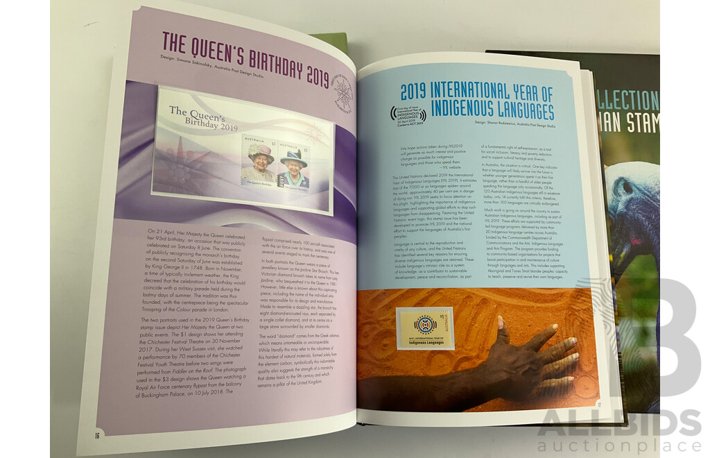 Two Australian Annual Stamp Albums, 2018 and 2019 - Face Value $202