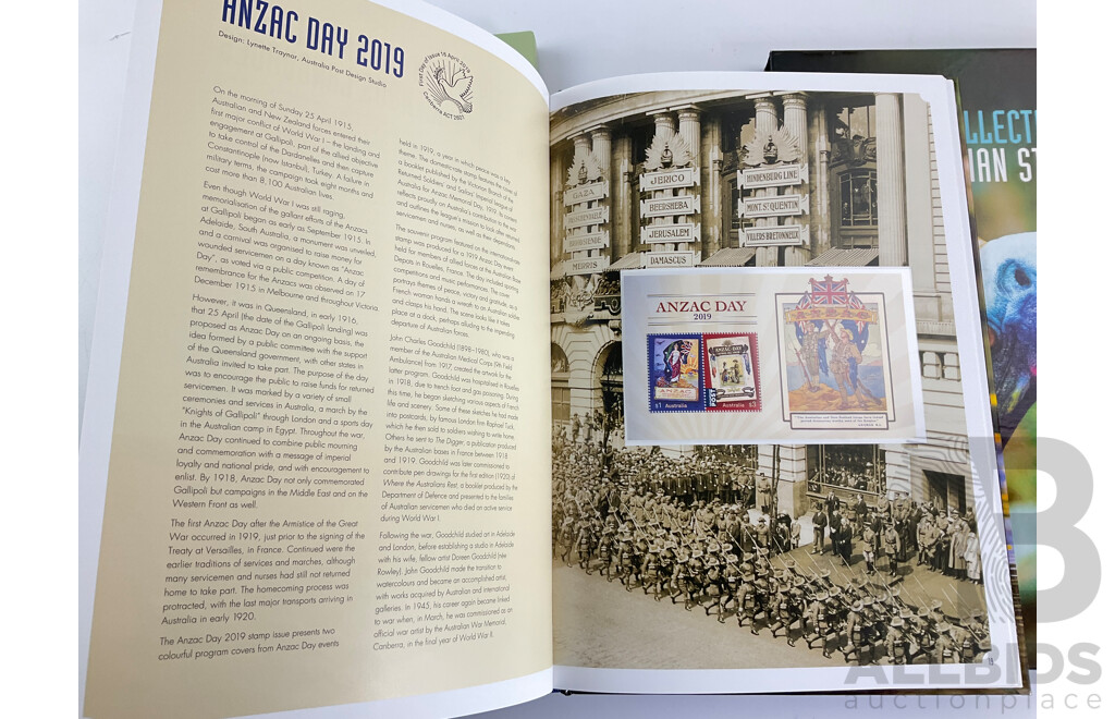 Two Australian Annual Stamp Albums, 2018 and 2019 - Face Value $202