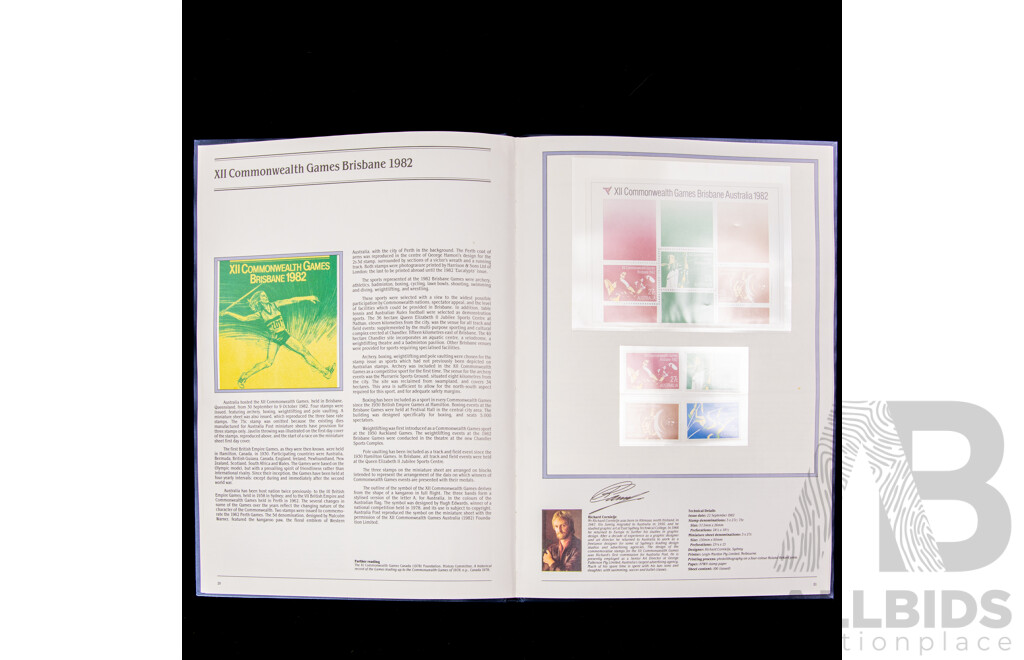 Four Australian Annual Stamp Albums Including 1982, 1983, 1984, 1985 - Face Value $82
