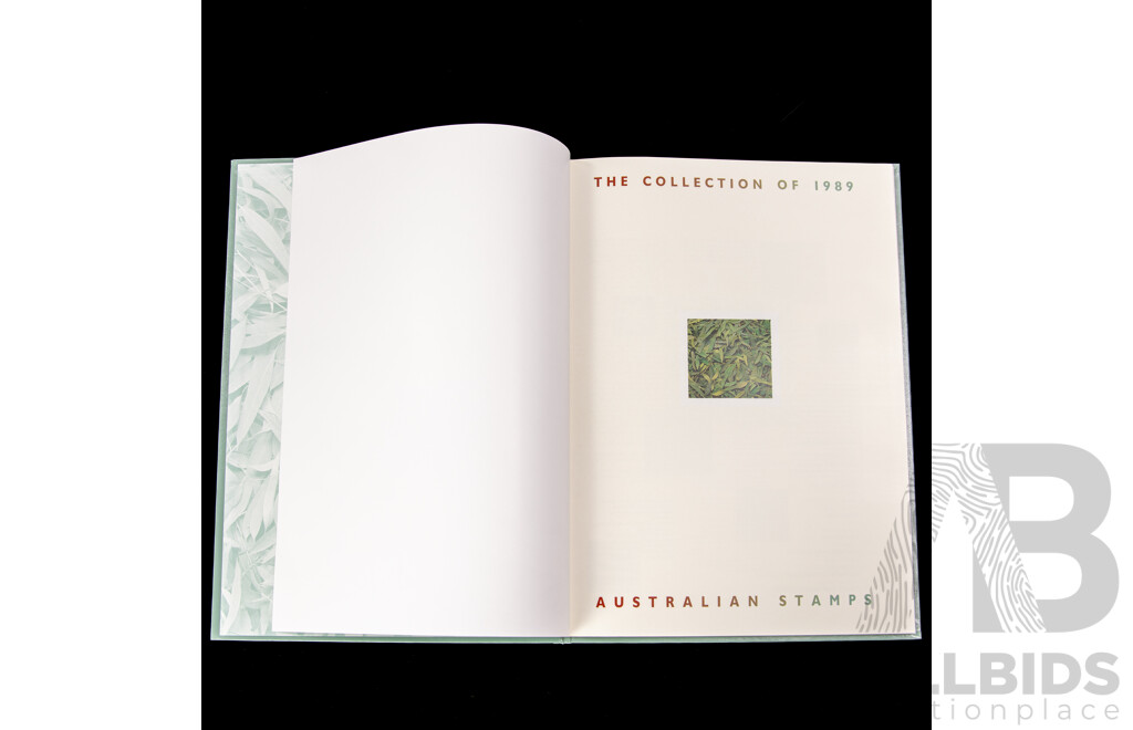 Four Australian Annual Stamp Albums Including 1986, 1987, 1988, 1989 - Face Value $125