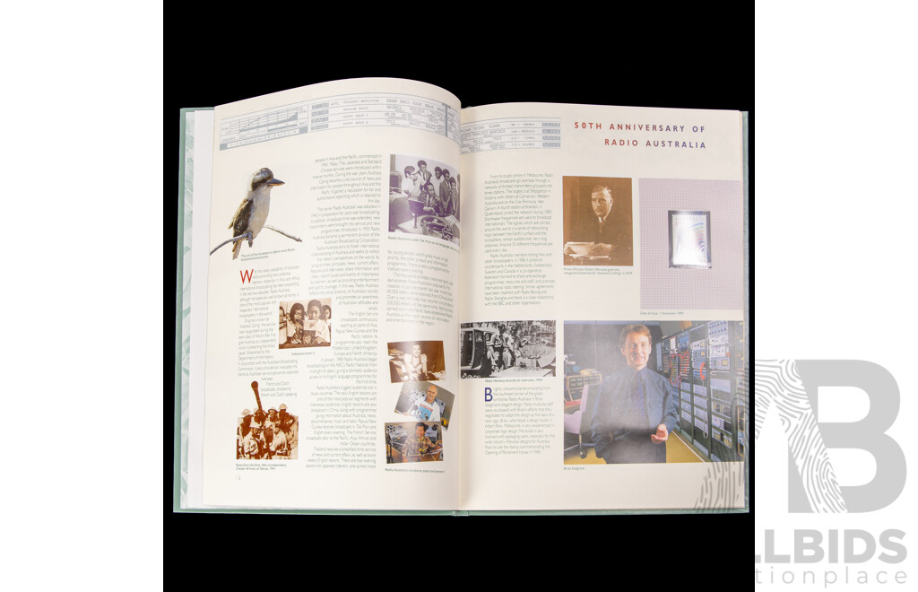 Four Australian Annual Stamp Albums Including 1986, 1987, 1988, 1989 - Face Value $125