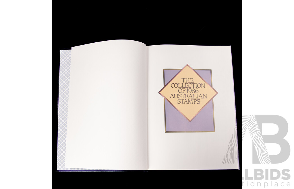 Four Australian Annual Stamp Albums Including 1986, 1987, 1988, 1989 - Face Value $125