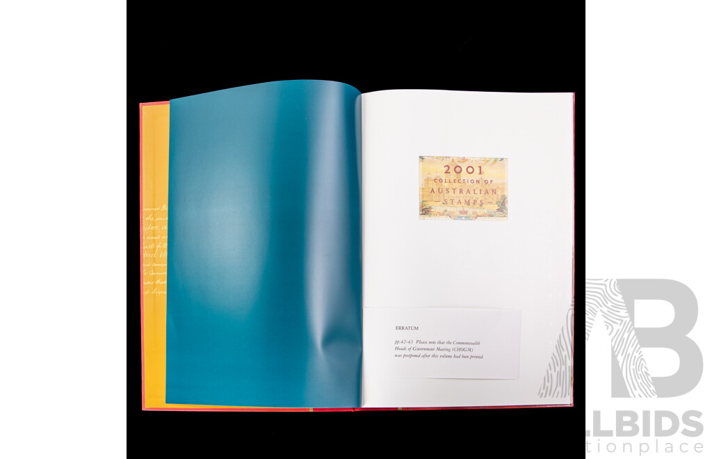 Three Australian Annual Stamp Albums Including 2000, 2001, 2002 - Face Value $175