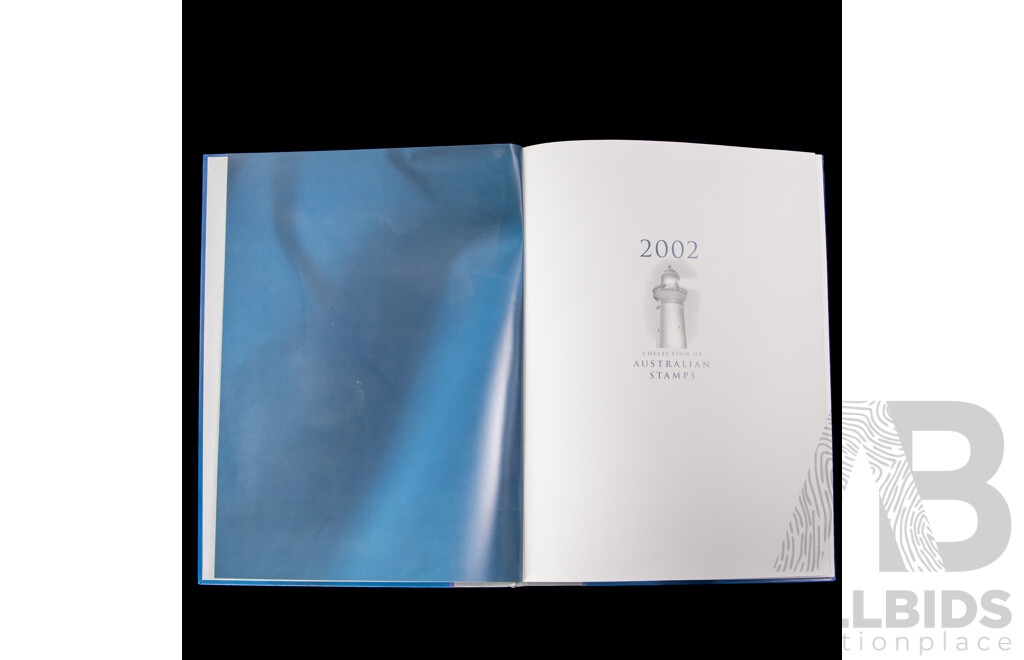 Three Australian Annual Stamp Albums Including 2000, 2001, 2002 - Face Value $175