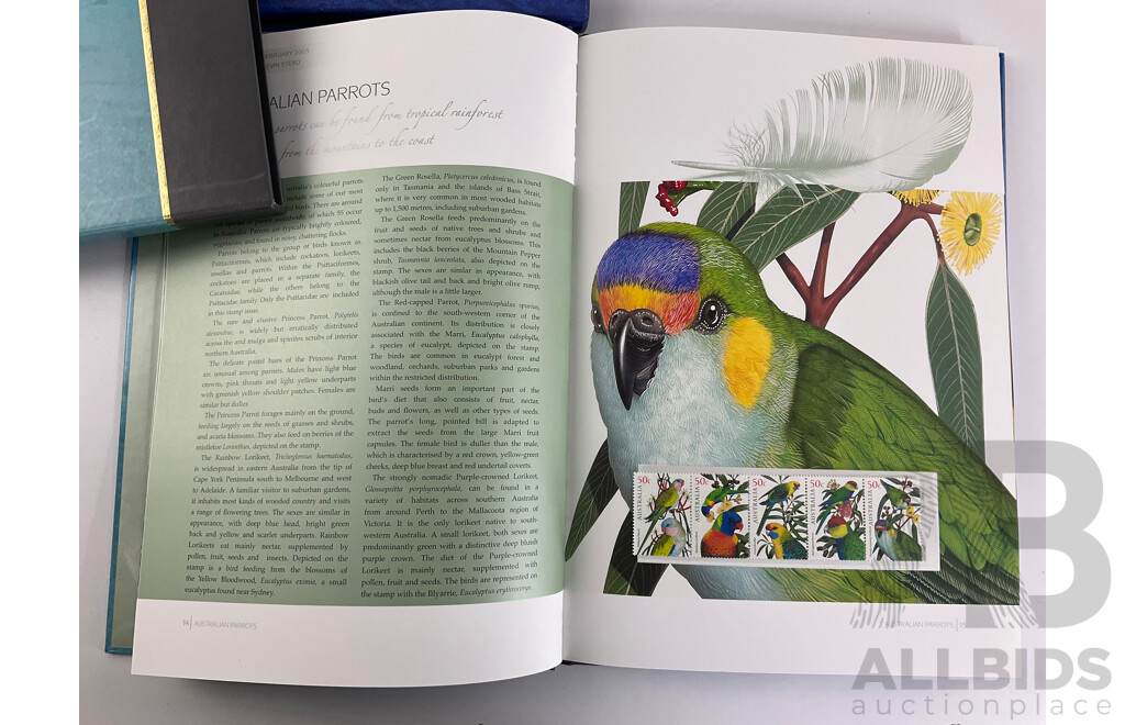 Three Australian Annual Stamp Albums,200, 2004, 2005 - Face Value $165