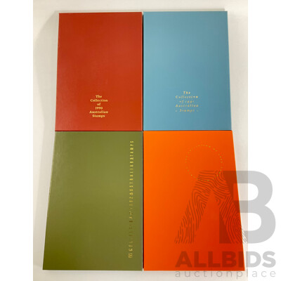 Four Australian Annual Stamp Albums Including 1990, 1991, 1992, 1993 - Face Value $150 Four Australian Annual Stamp Albums Including 1990, 1991, 1992, 1993 - Face Value $150