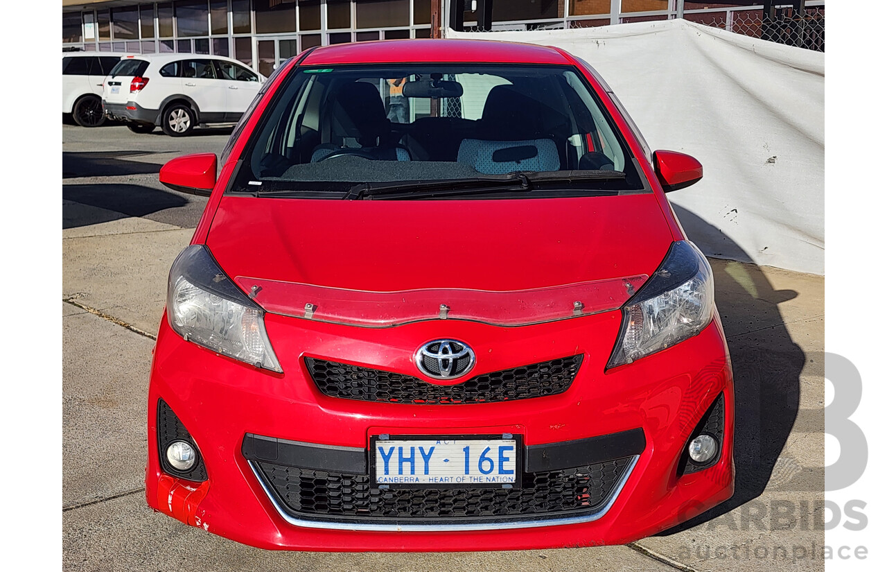 1/2012 Toyota Yaris ZR NCP131R 3d Hatchback Red 1.5L