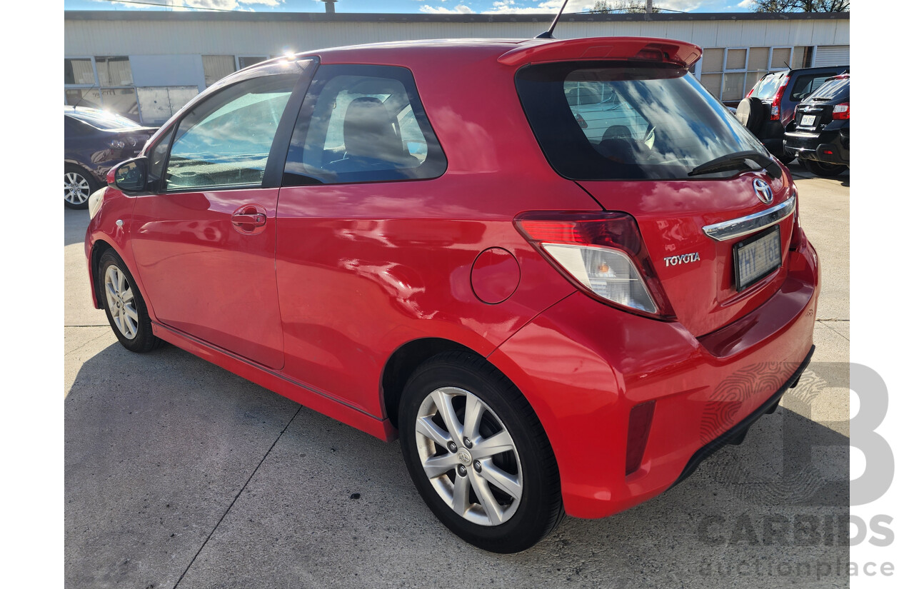 1/2012 Toyota Yaris ZR NCP131R 3d Hatchback Red 1.5L