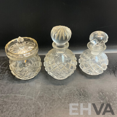 Large Vintage Collection of Various Crystalware and Glassware Included Julia, Bohem Hand Lead Cut Crystal