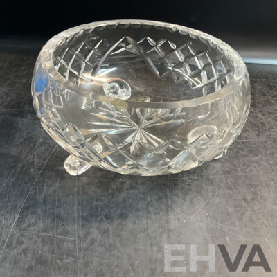 Large Vintage Collection of Various Crystalware and Glassware Included Julia, Bohem Hand Lead Cut Crystal