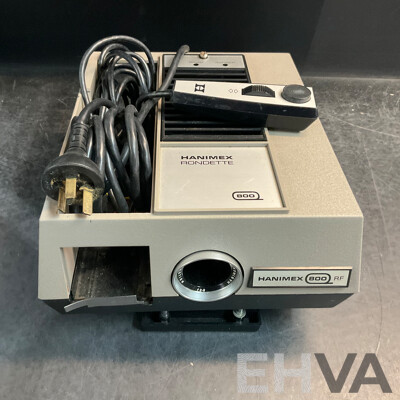 2 X Vintage HANIMEX 35mm Slide Projectors (800RF & 1800RF) with 3 X Han-o-matic Magazines