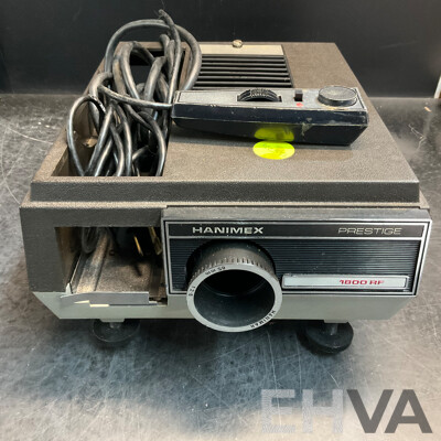 2 X Vintage HANIMEX 35mm Slide Projectors (800RF & 1800RF) with 3 X Han-o-matic Magazines