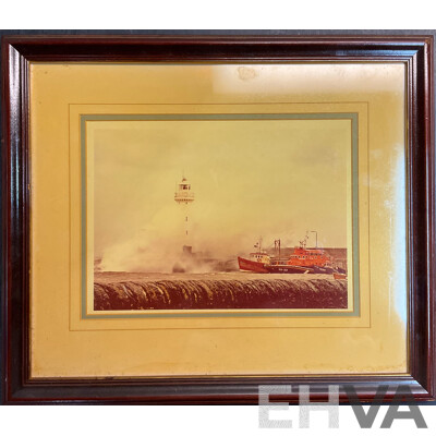 Framed 'Christ is the Head' Poem/ White Snow Painting /Sea Cliff Painting and More