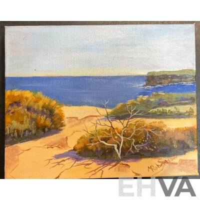 Framed 'Christ is the Head' Poem/ White Snow Painting /Sea Cliff Painting and More