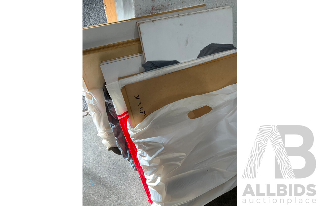 Assorted Empty Frames, Used Canavas, Boards and Papers