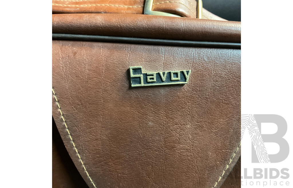 Vintage SAVOY Travel/ Business Bag W/Key