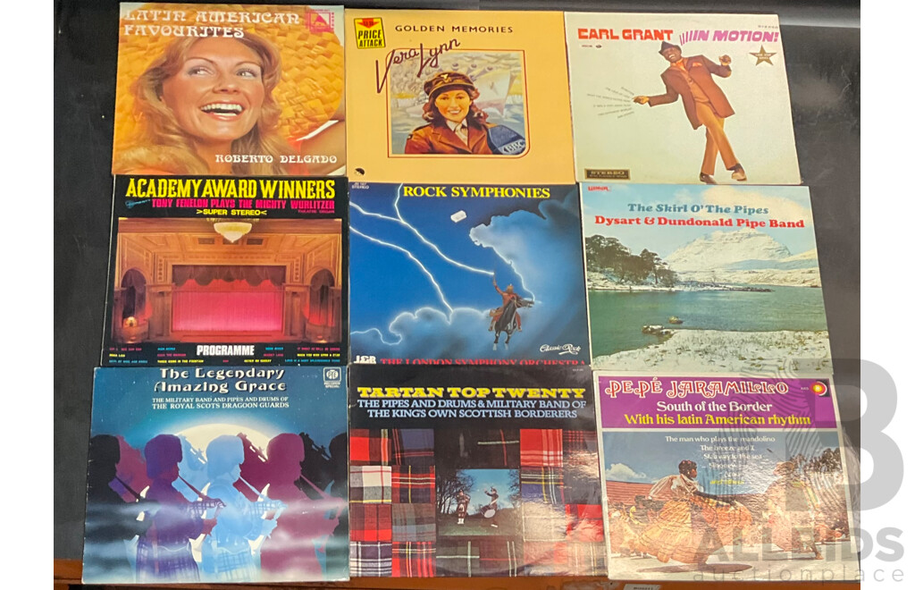 Collection Approx 75 Vintage Vinyl Records, From 1960s to 90s Included Martin Lass Autograhy ,Burt Bacharach's