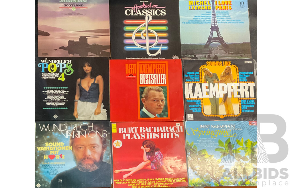 Collection Approx 75 Vintage Vinyl Records, From 1960s to 90s Included Martin Lass Autograhy ,Burt Bacharach's