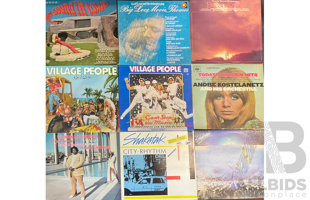 Collection Approx 75 Vintage Vinyl Records, Mostly From 1960s to 90s