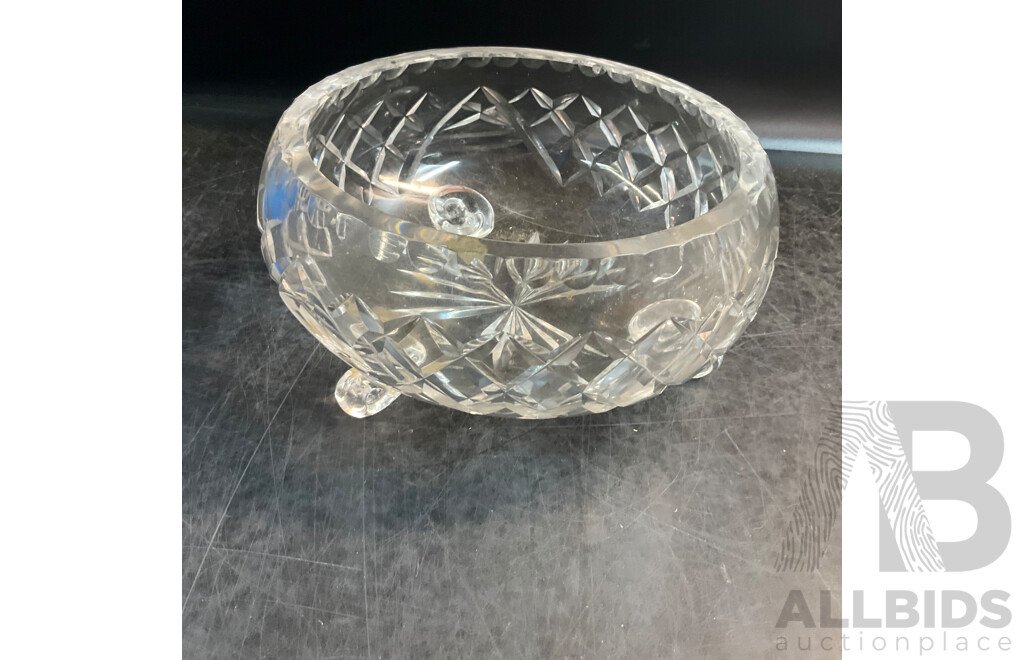 Large Vintage Collection of Various Crystalware and Glassware Included Julia, Bohem Hand Lead Cut Crystal