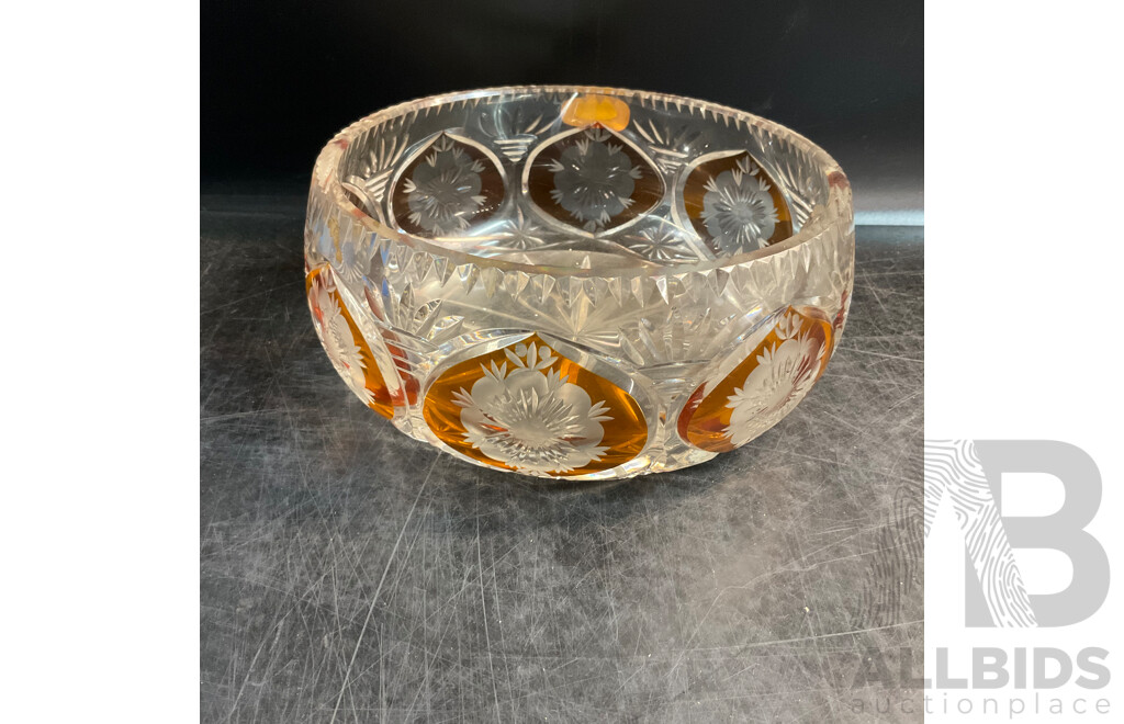 Large Vintage Collection of Various Crystalware and Glassware Included Julia, Bohem Hand Lead Cut Crystal
