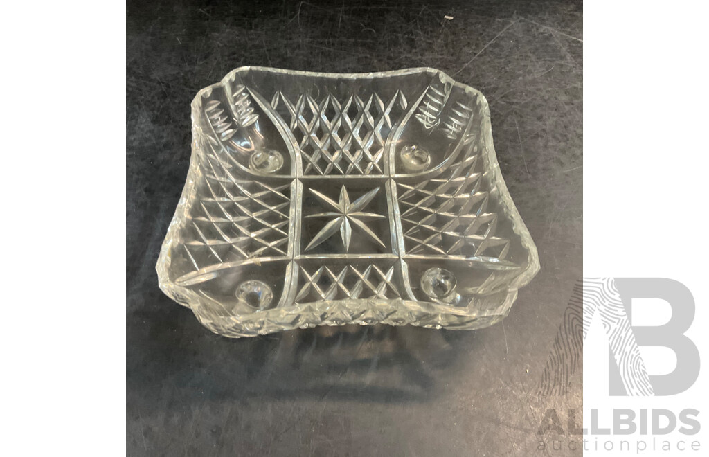Large Vintage Collection of Various Crystalware and Glassware Included Julia, Bohem Hand Lead Cut Crystal